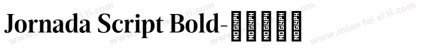 Jornada Script Bold字体转换